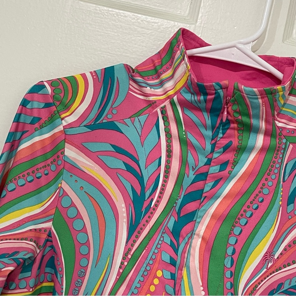 NWOT Lilly Pulitzer Pink Multi Print Skipper Popover Pullover XS - Picture 4 of 6